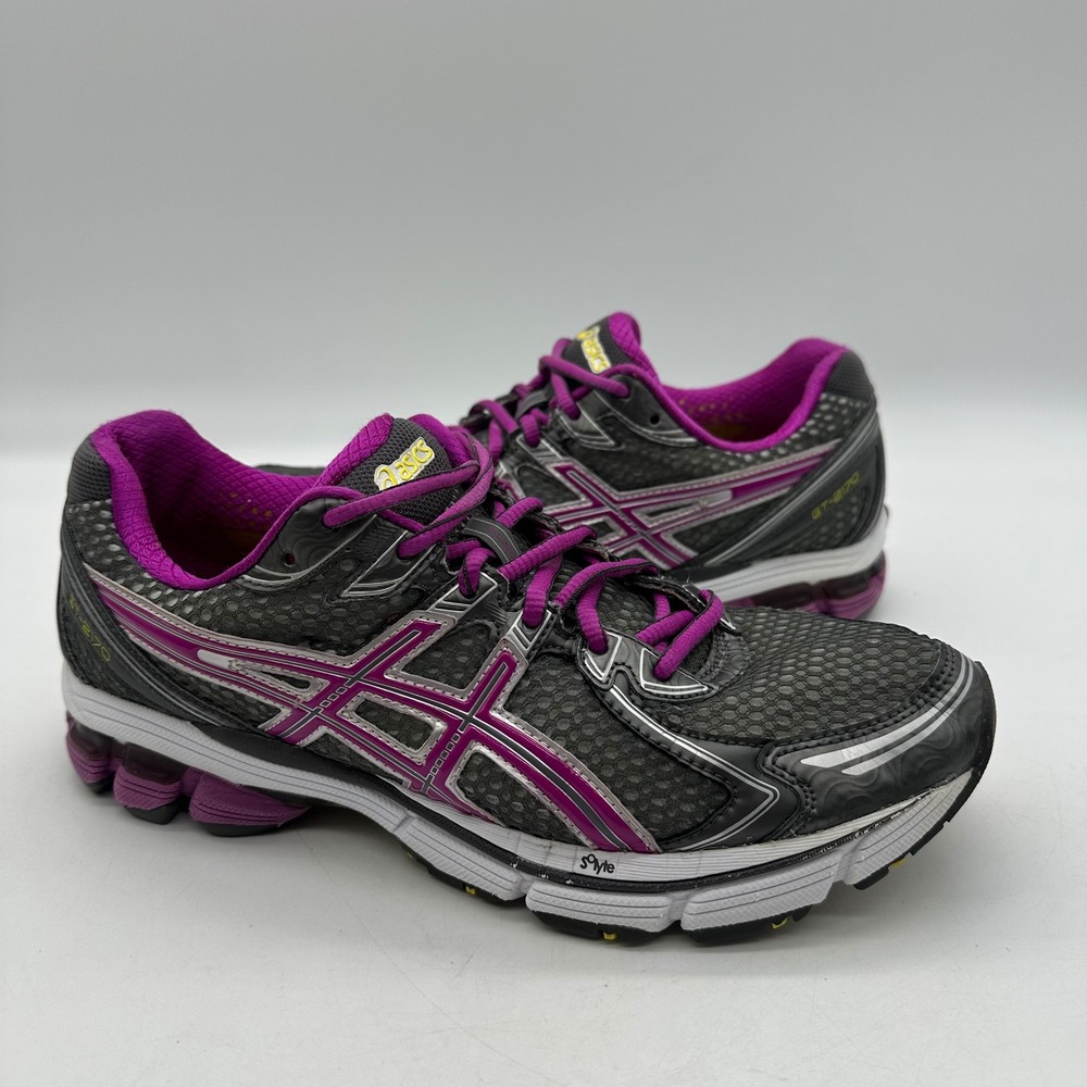 ASICS‎ F361011 Women Size 9 GT-2170 Charcoal Magenta Stability GEL Running Shoes